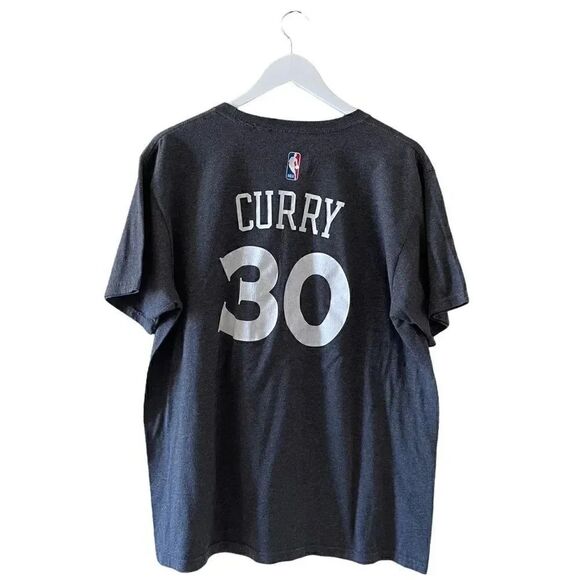 ADIDAS GOLDEN STATE WARRIORS COTTON GREY BASKETBALL T-SHIRT STEPHEN CURRY- LARGE - Picture 7 of 10